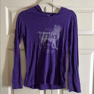 Purple Stray Dog Restaurant Hooded Long Sleeve